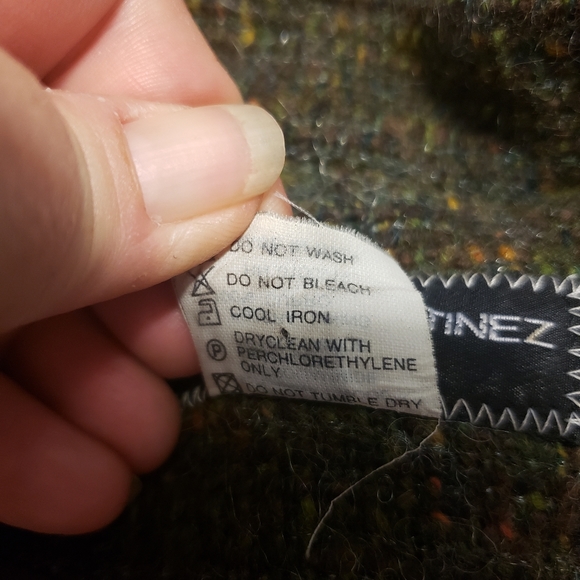 Vintage Enrique Martinez Women's Wool Tweed Blazer Made in Italy - Picture 8 of 9